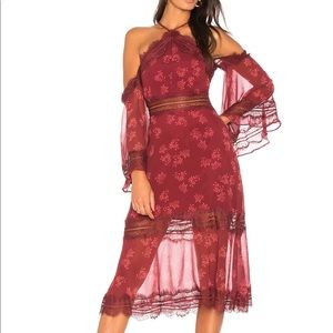 KEEPSAKE Plum Floral Dress